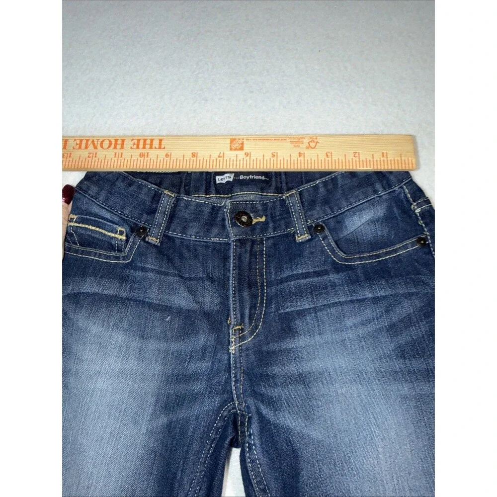 Levi's Boyfriend 12 Straight Jeans Blue Medium Inseam 28